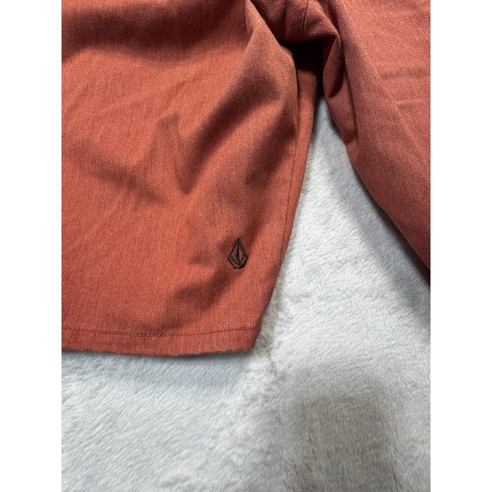 Volcom Corps Class Shorts Rust Red Cotton Twill C… - image 8